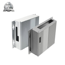 75.8x46 silver gray aluminium extrusion instrument enclosure case